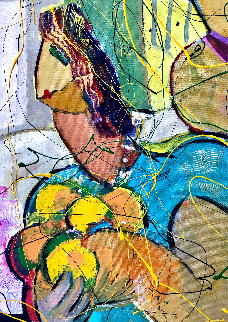 Untitled Portrait of a Woman 2015 30x24 Original Painting - Giora Angres Untitled Portrait of a Woman 2015 30x24 Original Painting - Giora Angres