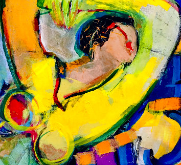 Relaxed 2014 36x48 Super Huge Original Painting - Giora Angres Relaxed 2014 36x48 Super Huge Original Painting - Giora Angres