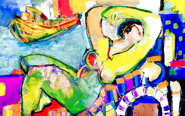 Untitled 2014 36x48 Original Painting - Giora Angres Untitled 2014 36x48 Original Painting - Giora Angres