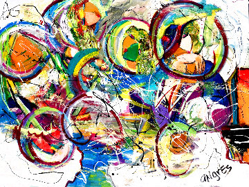 Untitled Abstract Painting 2020 36x48 Original Painting - Giora Angres Untitled Abstract Painting 2020 36x48 Original Painting - Giora Angres