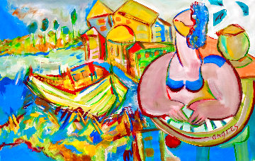 Laguna 2018 36x48 Super Huge Original Painting - Giora Angres Laguna 2018 36x48 Super Huge Original Painting - Giora Angres