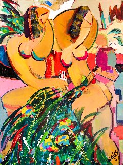 Tropical Splendor 2020 48x36 Super Huge Original Painting - Giora Angres Tropical Splendor 2020 48x36 Super Huge Original Painting - Giora Angres