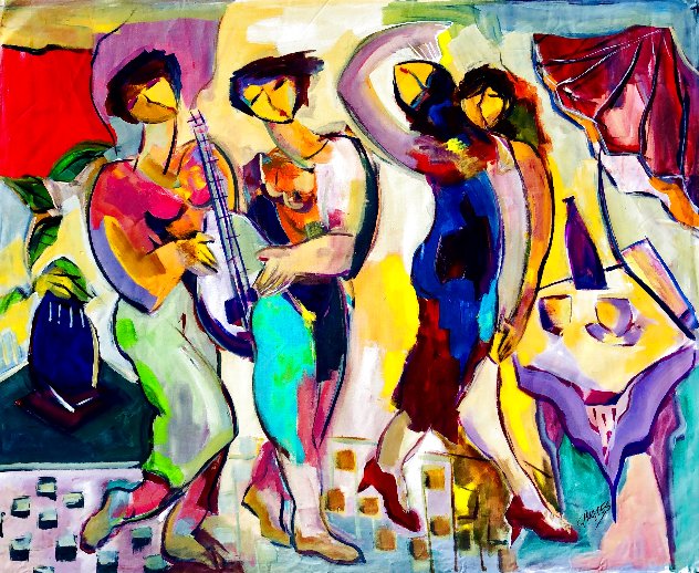 Let's Dance 2017 46x58 Huge Original Painting by Giora Angres