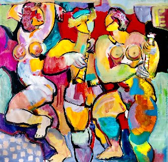 Carnival Magic 2014 48x50 Super Huge Original Painting - Giora Angres Carnival Magic 2014 48x50 Super Huge Original Painting - Giora Angres
