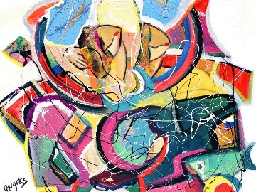 Head to Head 2020 34x36 Super Huge Original Painting - Giora Angres Head to Head 2020 34x36 Super Huge Original Painting - Giora Angres