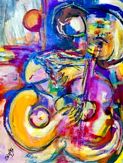 Reflections 2005 40x30 Super Huge Original Painting - Giora Angres Reflections 2005 40x30 Super Huge Original Painting - Giora Angres