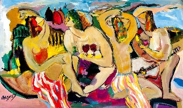 Island Love 2021 36x60 Super Huge Original Painting - Giora Angres Island Love 2021 36x60 Super Huge Original Painting - Giora Angres