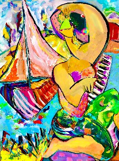 Newport 2018 48x36 Super Huge Original Painting - Giora Angres Newport 2018 48x36 Super Huge Original Painting - Giora Angres