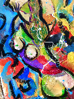 Cielo Azul 2018 46x56 Huge Original Painting by Giora Angres - 2 Cielo Azul 2018 46x56 Huge Original Painting by Giora Angres - 2