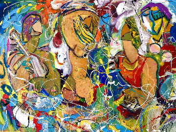 Moonlight Sonata 2018 46x52 Huge Original Painting - Giora Angres Moonlight Sonata 2018 46x52 Huge Original Painting - Giora Angres