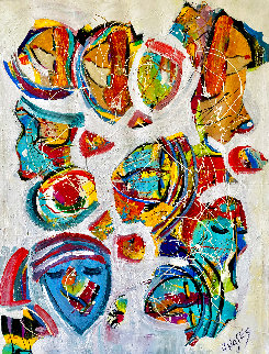 Beach Bunny 2020 36x48 Huge Original Painting - Giora Angres Beach Bunny 2020 36x48 Huge Original Painting - Giora Angres