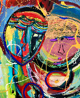 2nd Shot 2020 48x48 Huge Original Painting by Giora Angres - 3 2nd Shot 2020 48x48 Huge Original Painting by Giora Angres - 3