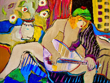 Early Romance 1998 34x46 Super Huge Original Painting - Giora Angres Early Romance 1998 34x46 Super Huge Original Painting - Giora Angres