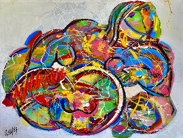 Reclining Woman 2021 36x48 Super Huge Original Painting - Giora Angres Reclining Woman 2021 36x48 Super Huge Original Painting - Giora Angres
