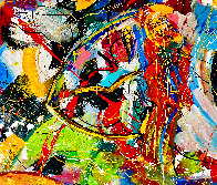 Magic Dance 2020 46x50 Huge Original Painting by Giora Angres - 4 Magic Dance 2020 46x50 Huge Original Painting by Giora Angres - 4