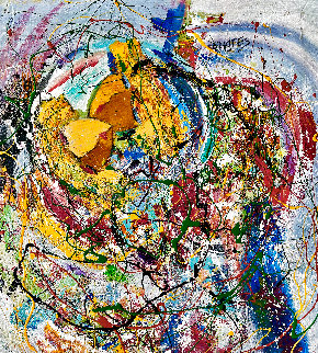 Whirlwind Romance 2016 26x26 Original Painting - Giora Angres Whirlwind Romance 2016 26x26 Original Painting - Giora Angres