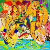 Swim Up Bar 2005 46x46 Huge Original Painting by Giora Angres - 1