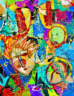 Beethoven Bangs 2020 46x34 Original Painting - Giora Angres Beethoven Bangs 2020 46x34 Original Painting - Giora Angres