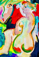 Voyeur 2021 48x52 Huge Original Painting by Giora Angres - 3 Voyeur 2021 48x52 Huge Original Painting by Giora Angres - 3