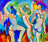 Tres Nu 2005 48x52 Huge Original Painting by Giora Angres - 0