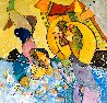 Lilypond Music 2002 38x38 Original Painting by Giora Angres - 1