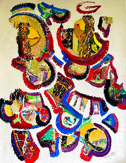 Black Magic 2018 46x34 Huge Original Painting - Giora Angres Black Magic 2018 46x34 Huge Original Painting - Giora Angres