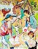 Gossip Girls 2002 60x46 Huge Original Painting by Giora Angres - 1