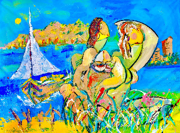 Amanecer 2002 36x48 Huge Original Painting - Giora Angres Amanecer 2002 36x48 Huge Original Painting - Giora Angres