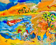 Maui -  Finding Paradise 2004 48x52 Huge Original Painting by Giora Angres - 0