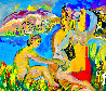 BFFs Friendly Fun 2021 48x54 Huge Original Painting by Giora Angres - 0