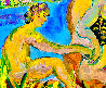 BFFs Friendly Fun 2021 48x54 Huge Original Painting by Giora Angres - 2