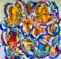 Love is in the Air 2020 48x48 Original Painting by Giora Angres - 0 Love is in the Air 2020 48x48 Original Painting by Giora Angres - 0