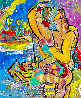 Beach Hat 2004 48x36 Huge Original Painting by Giora Angres - 0