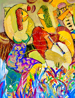 When in Rome 2004 48x36 Huge Original Painting - Giora Angres When in Rome 2004 48x36 Huge Original Painting - Giora Angres