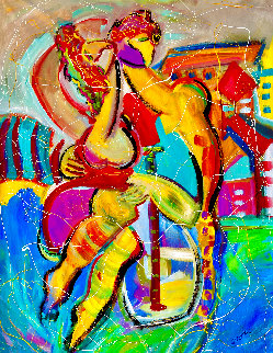 Santa Monica Pier 2019 60x48 Super Huge Original Painting - Giora Angres Santa Monica Pier 2019 60x48 Super Huge Original Painting - Giora Angres