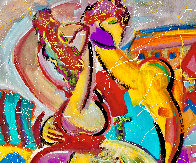 Santa Monica Pier 2019 60x48 Huge Original Painting by Giora Angres - 2