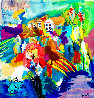 Happy House in the Morning 1994 30x28 Original Painting by Giora Angres - 1