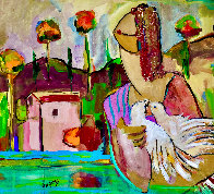 Joy of Peace 1994 28x28 Original Painting by Giora Angres - 1 Joy of Peace 1994 28x28 Original Painting by Giora Angres - 1
