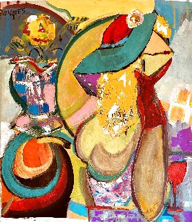 Elegant Marilyn 1994 28x25 Original Painting - Giora Angres Elegant Marilyn 1994 28x25 Original Painting - Giora Angres