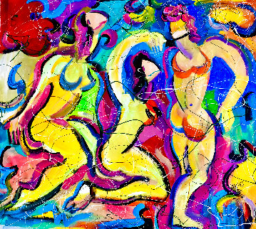 Incognito 2021 48x52 Huge Original Painting - Giora Angres Incognito 2021 48x52 Huge Original Painting - Giora Angres