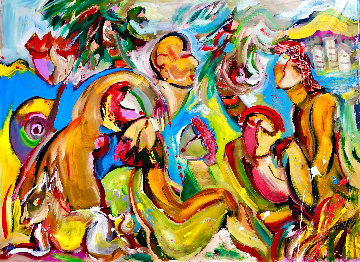 Chasing Heaven 2019 48x54 Huge Original Painting - Giora Angres Chasing Heaven 2019 48x54 Huge Original Painting - Giora Angres