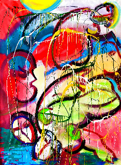 Earth Angel 2020 54x48 Huge Original Painting - Giora Angres Earth Angel 2020 54x48 Huge Original Painting - Giora Angres