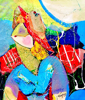 Golden Girl 2016 32x28 Original Painting - Giora Angres Golden Girl 2016 32x28 Original Painting - Giora Angres