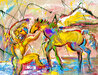 My Horsie 2021 48x60 -  Mixed Media on Canvas - Huge Original Painting by Giora Angres - 0