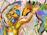 My Horsie 2021 48x60 -  Mixed Media on Canvas - Huge Original Painting by Giora Angres - 2