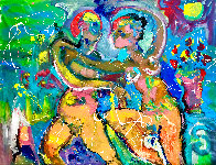 Pueblo Dance Original 2021 48x60 Huge Original Painting by Giora Angres - 0