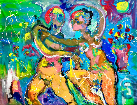 Pueblo Dance Original 2021 48x60 Huge - New Mexico Original Painting - Giora Angres