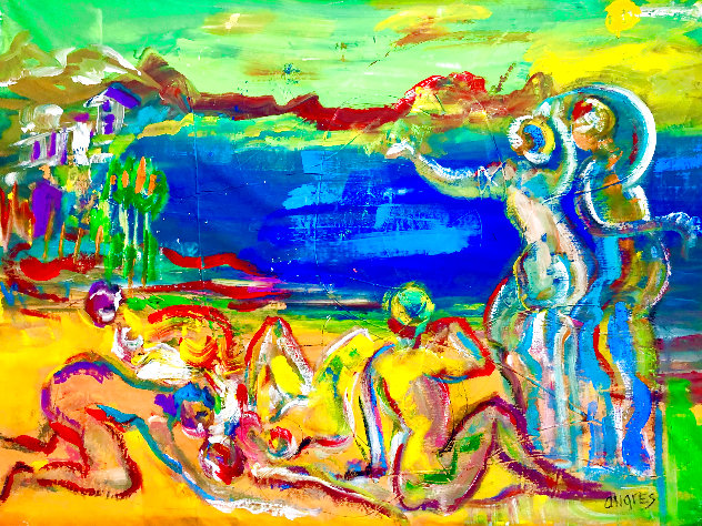 Point Loma, San Diego, California 2019 48x60 Huge Original Painting by Giora Angres