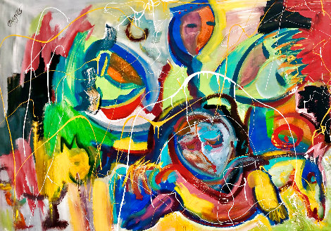 Pegasus 2019 40x52 Huge Original Painting - Giora Angres