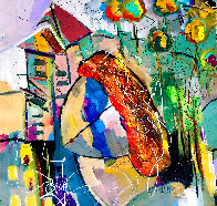 Missing You 2012 32x32 Original Painting by Giora Angres - 1